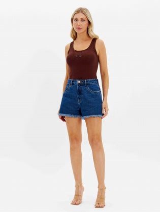 SHORT JEANS COMFORT HIGH