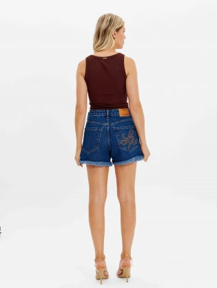 SHORT JEANS COMFORT HIGH