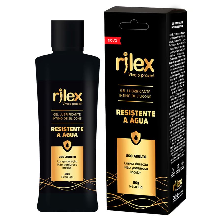 GEL LUBRIFICANTE ÍNTIMO EM SILICONE RESISTENTE À ÁGUA 50G RILEX