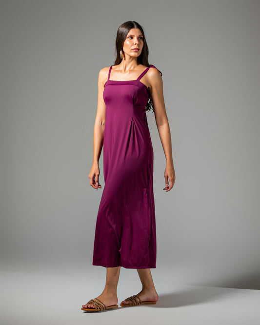 VESTIDO ISABELA SANTA LUZ VINHO