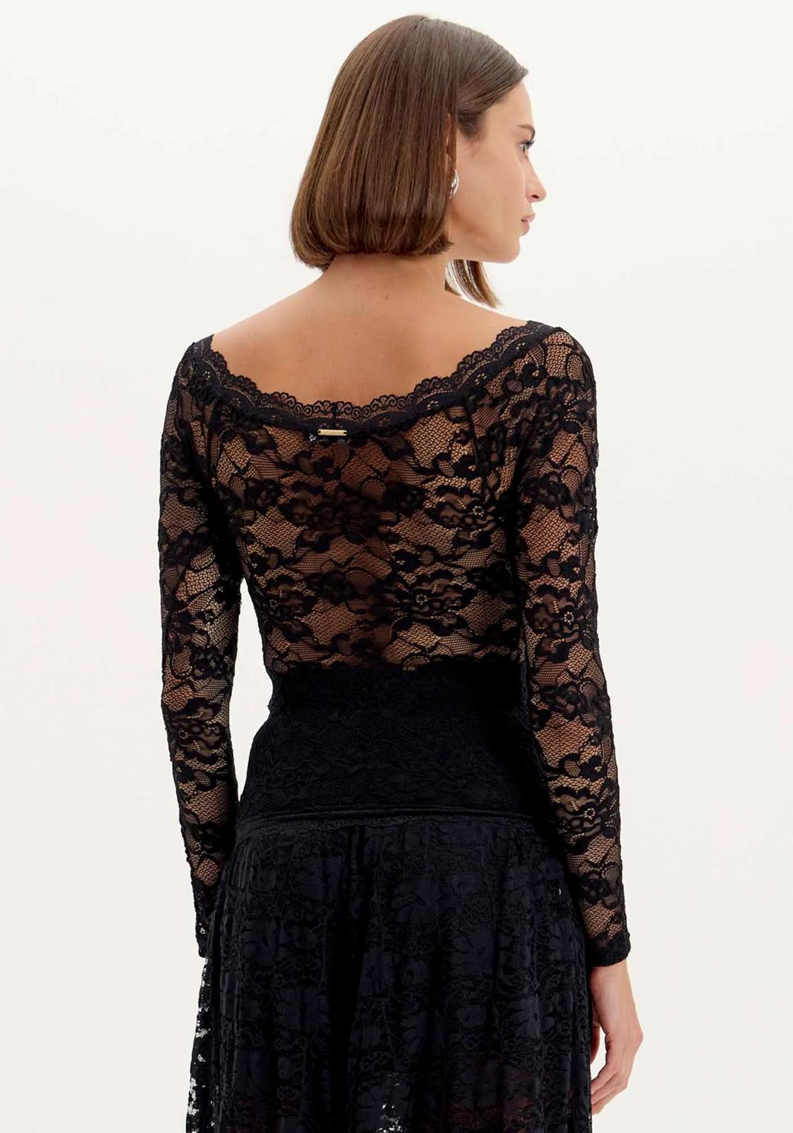 LACE LONG SLEEVE TOP