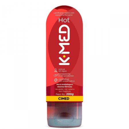 Gel Lubrificante Íntimo K-Med Hot com 200g