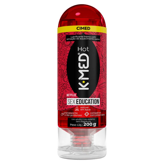 Lubrificante Íntimo K-Med Hot Sem Perfume Netflix Sex Education 200g