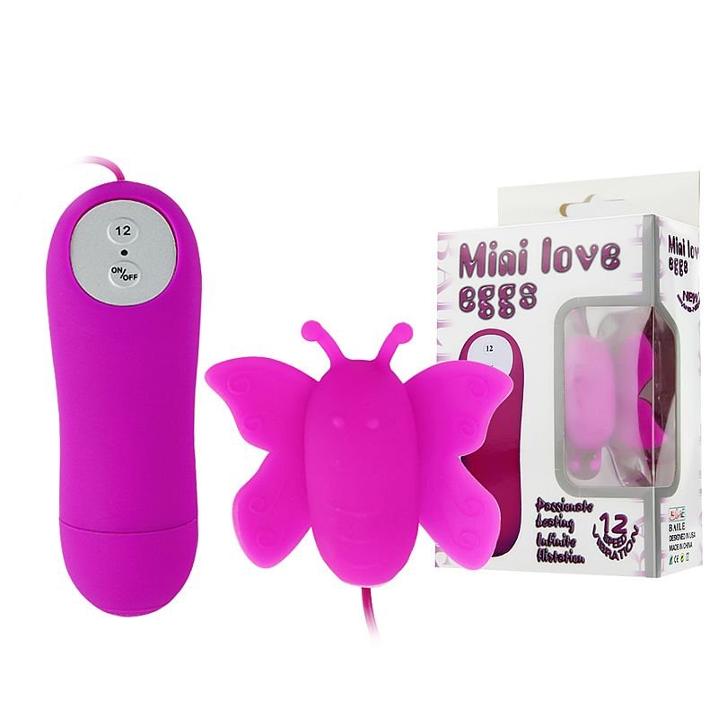VIBRADOR BULLET MINI LOVE EGGS FORMATO BORBOLETA EM SILICONE-12 VIBRAÇÕES. LIBYSEXSHOP